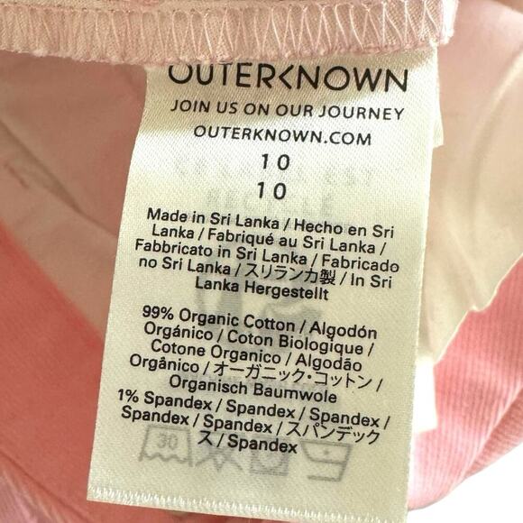 NWT Outerknown Avery Cotton High Waisted Corduroy Bootcut Pants Pink Women's 10 - Picture 8 of 15